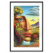 Wall Poster Abstract Face - Portrait of a Woman Against the Background of Mountains and a Small Town 151151 additionalThumb 14