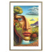 Wall Poster Abstract Face - Portrait of a Woman Against the Background of Mountains and a Small Town 151151 additionalThumb 13