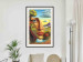 Wall Poster Abstract Face - Portrait of a Woman Against the Background of Mountains and a Small Town 151151 additionalThumb 27