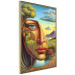 Wall Poster Abstract Face - Portrait of a Woman Against the Background of Mountains and a Small Town 151151 additionalThumb 22