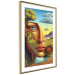 Wall Poster Abstract Face - Portrait of a Woman Against the Background of Mountains and a Small Town 151151 additionalThumb 9