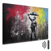 Canvas Print Singin’ in the Rain - Colorful Graffiti in the Style of Banksy 151751 additionalThumb 8