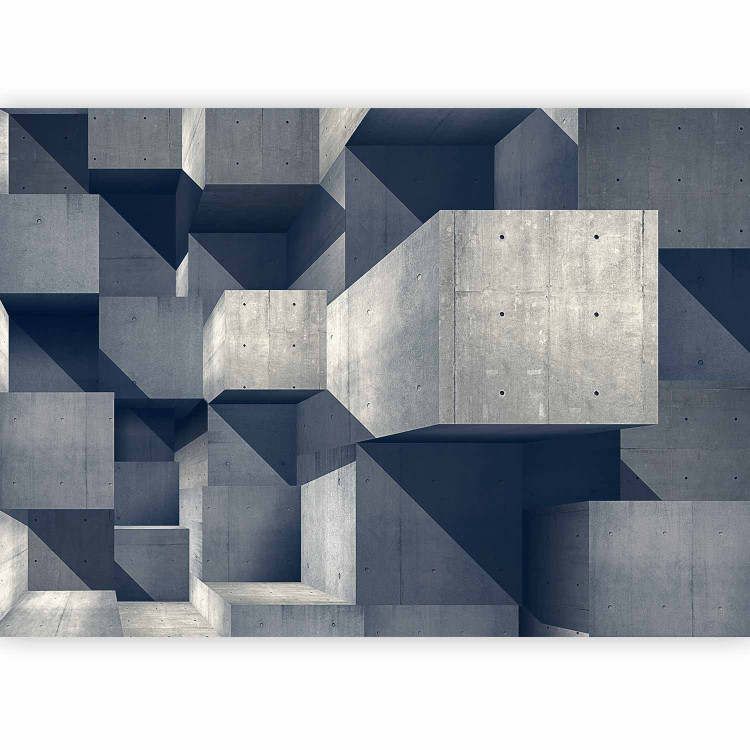 Photo Wallpaper Concrete City - Futuristic 3D background with geometric concrete shapes 61051 additionalImage 5