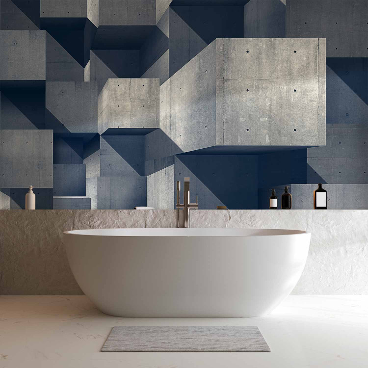 Photo Wallpaper Concrete City - Futuristic 3D background with geometric concrete shapes 61051 additionalImage 8
