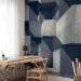 Photo Wallpaper Concrete City - Futuristic 3D background with geometric concrete shapes 61051