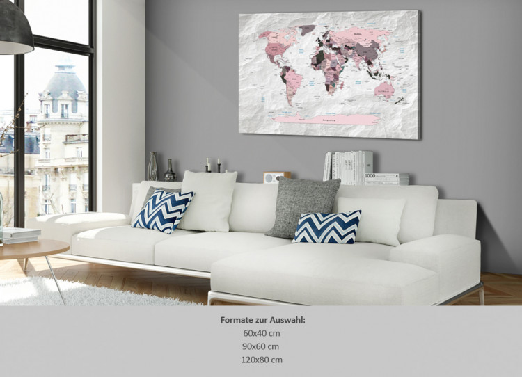 Decorative Pinboard Pink Continents [Cork Map] 92251 additionalImage 7