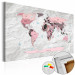 Decorative Pinboard Pink Continents [Cork Map] 92251