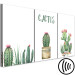 Canvas Art Print Three Cacti - Simplified, cheerful graphics of green plants 108561 additionalThumb 6
