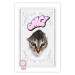 Poster OMG! - Playful composition with a cat and English text on a white background 114361