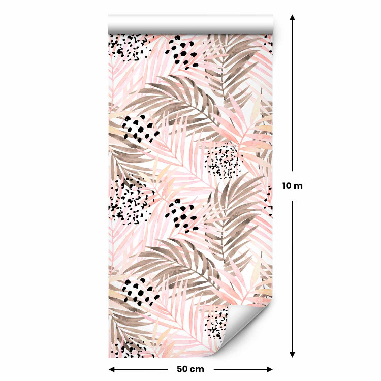 Modern Wallpaper Pink Palm Leaves 114661 additionalImage 2
