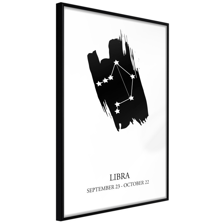 Poster Zodiac signs: Libra - black and white composition with stars and texts 114861 additionalImage 10