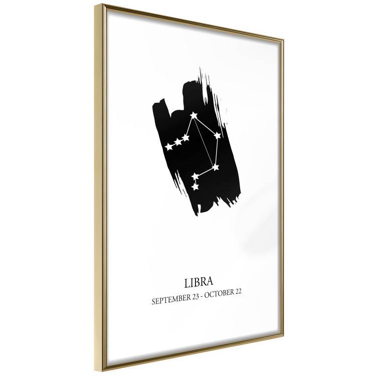 Poster Zodiac signs: Libra - black and white composition with stars and texts 114861 additionalImage 8