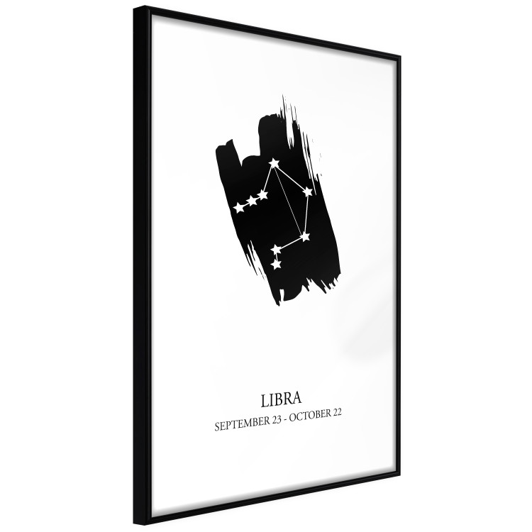 Poster Zodiac signs: Libra - black and white composition with stars and texts 114861 additionalImage 11