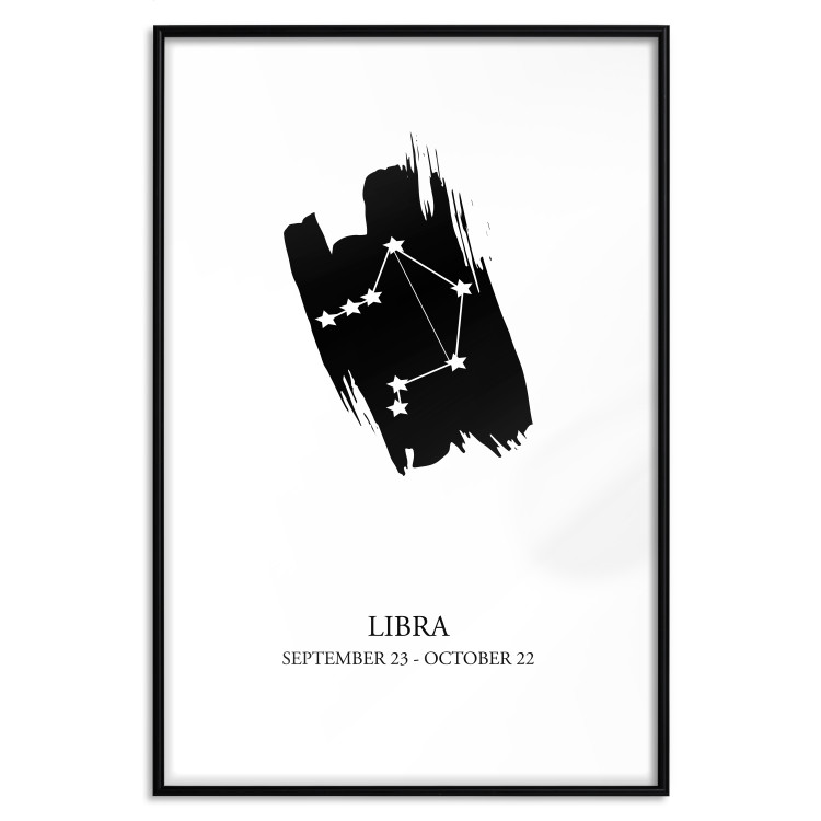 Poster Zodiac signs: Libra - black and white composition with stars and texts 114861 additionalImage 15