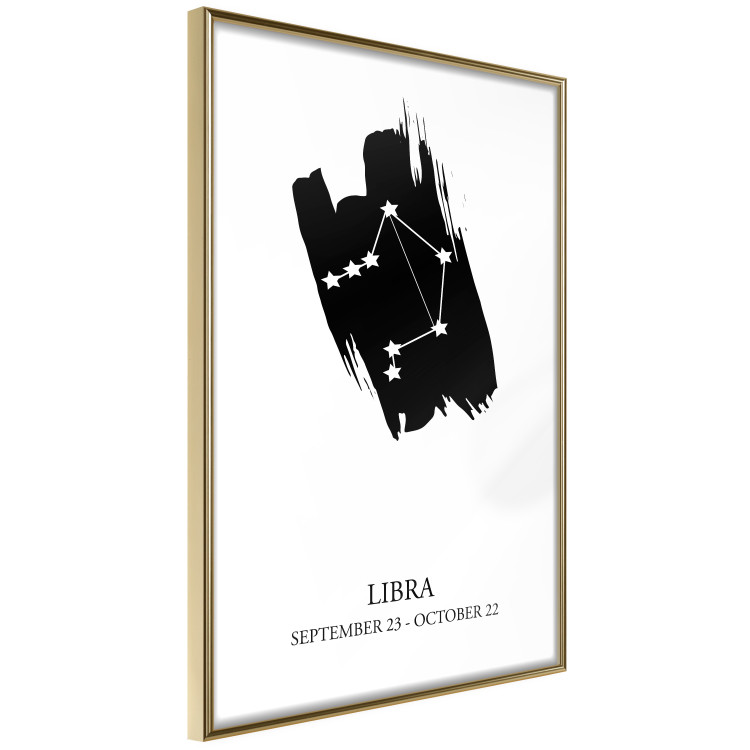 Poster Zodiac signs: Libra - black and white composition with stars and texts 114861 additionalImage 12