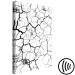 Canvas Drought - a minimalist black and white photograph of cracked sand 115061 additionalThumb 6
