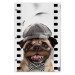 Wall Poster Pug in a Hat - funny fantasy with a mustached dog with a black and white bowtie 116361