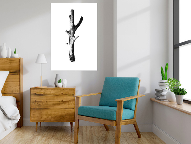 Wall Poster Stick - black and white simple composition with a cut dried tree 116661 additionalImage 17