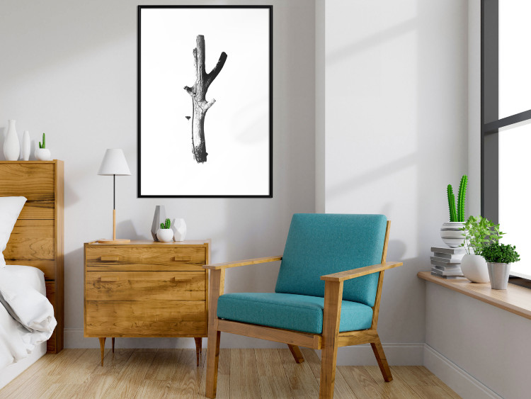 Wall Poster Stick - black and white simple composition with a cut dried tree 116661 additionalImage 10