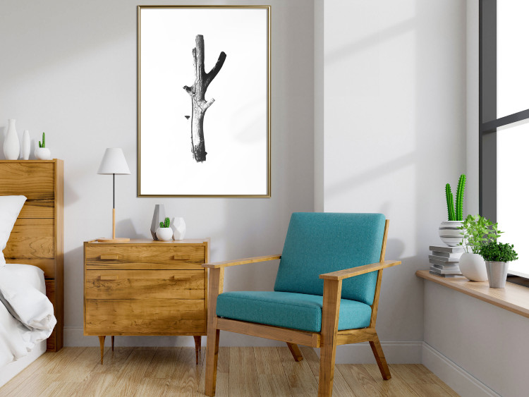 Wall Poster Stick - black and white simple composition with a cut dried tree 116661 additionalImage 13