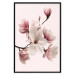 Wall Poster Delicate Magnolias - composition with light pink flowers on a pastel background 117161 additionalThumb 18
