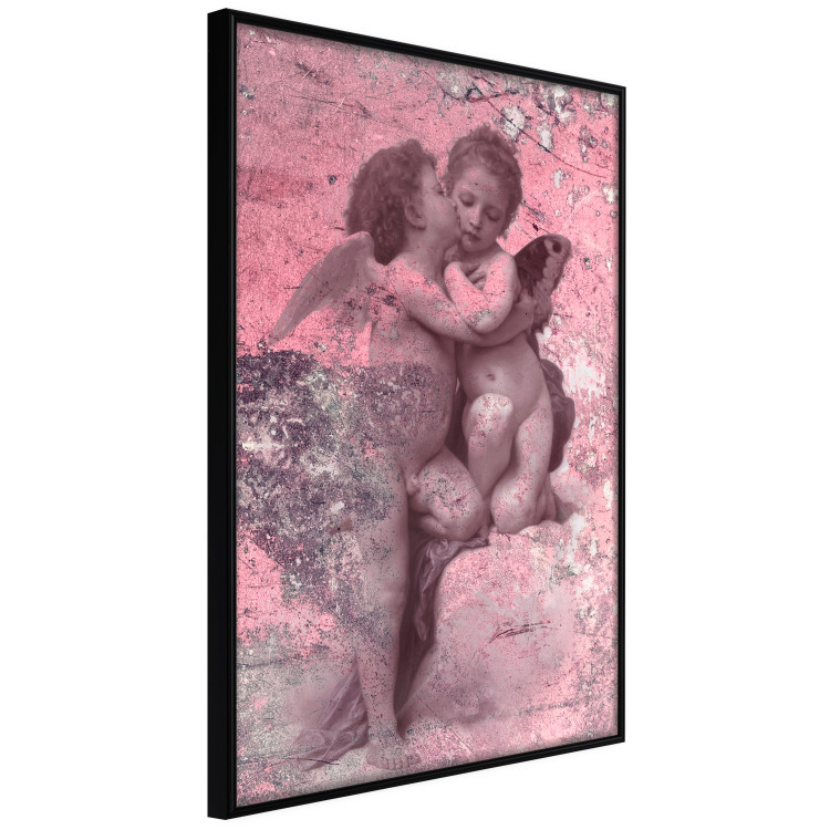 Poster Crimson Kiss - religious composition with two angels and a pink background 118261 additionalImage 10