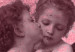 Poster Crimson Kiss - religious composition with two angels and a pink background 118261 additionalThumb 9