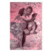 Poster Crimson Kiss - religious composition with two angels and a pink background 118261