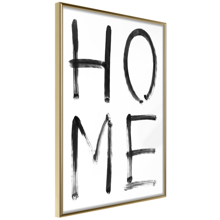 Wall Poster Home Expression - simple black and white composition with English text 119261 additionalImage 12