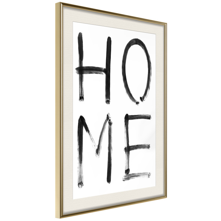Wall Poster Home Expression - simple black and white composition with English text 119261 additionalImage 2