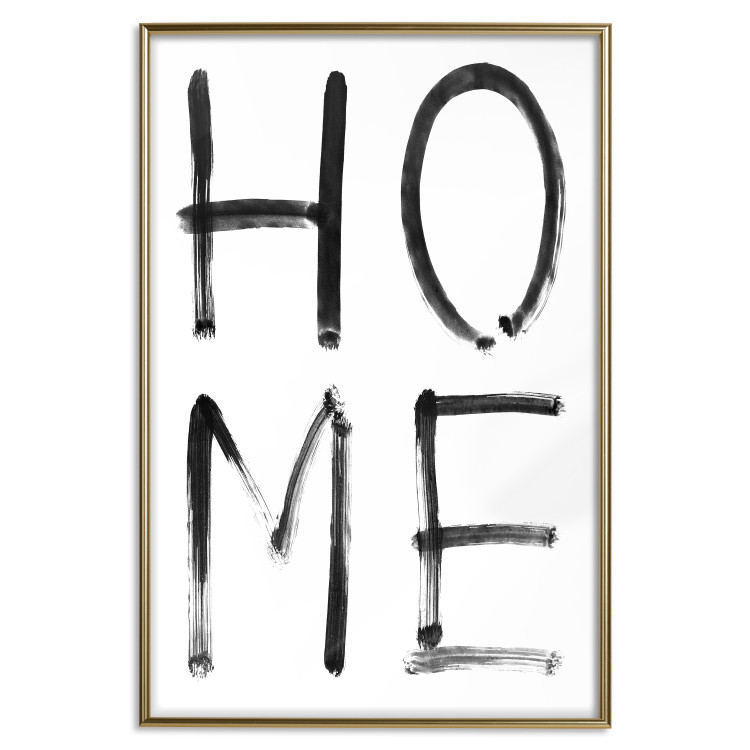 Wall Poster Home Expression - simple black and white composition with English text 119261 additionalImage 16