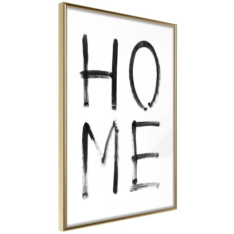Wall Poster Home Expression - simple black and white composition with English text 119261 additionalImage 8