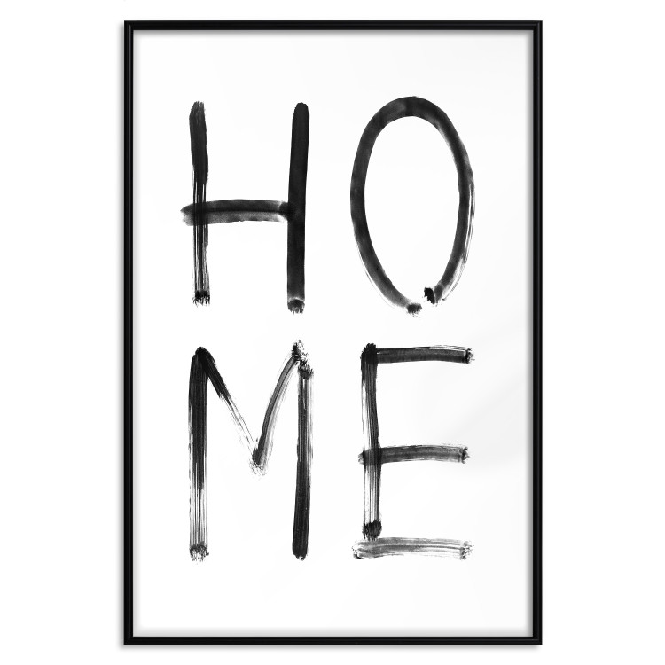 Wall Poster Home Expression - simple black and white composition with English text 119261 additionalImage 15