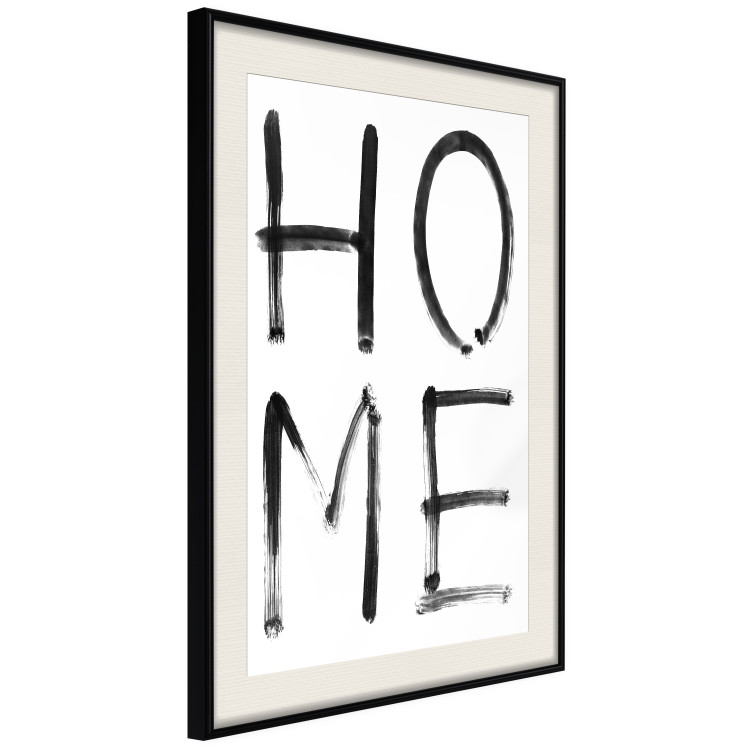 Wall Poster Home Expression - simple black and white composition with English text 119261 additionalImage 3