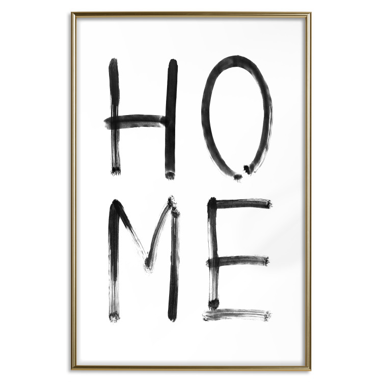Wall Poster Home Expression - simple black and white composition with English text 119261 additionalImage 16