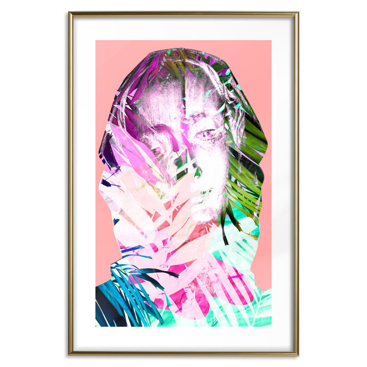Poster Palm Madonna - portrait of an abstract colorful female face 122361 additionalImage 19