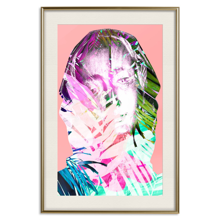Poster Palm Madonna - portrait of an abstract colorful female face 122361 additionalImage 21