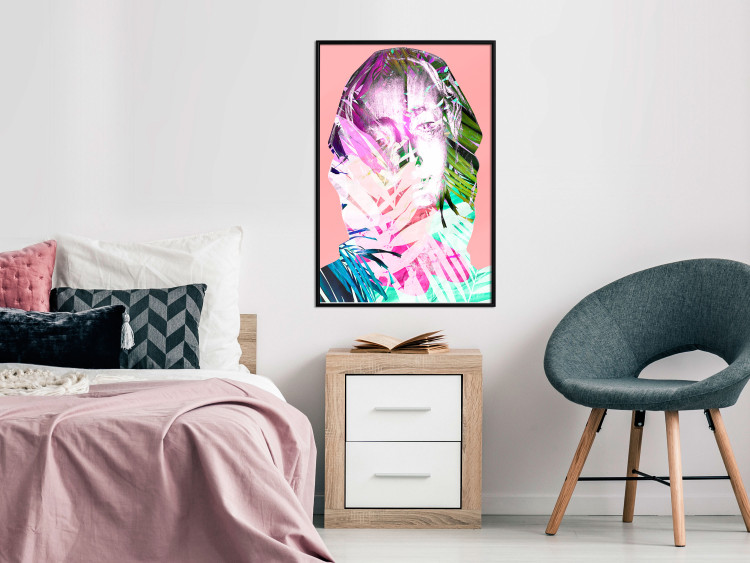 Poster Palm Madonna - portrait of an abstract colorful female face 122361 additionalImage 5