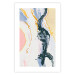 Wall Poster Troubling Thoughts - abstract blue pattern with artistic waves 122661 additionalThumb 14