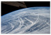 Canvas Art Print Space flight - a satellite photo of the Earth and the cloud band 123161