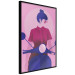 Wall Poster Woman on Scooter - woman on a motorcycle in pastel pink color 123361 additionalThumb 12