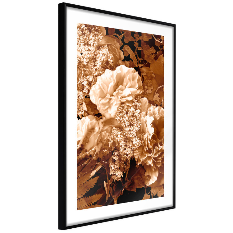 Wall Poster End of August - plant flowers and leaves in autumn sepia tone 123861 additionalImage 13
