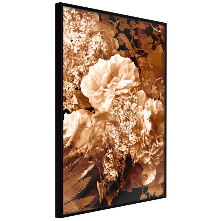 Wall Poster End of August - plant flowers and leaves in autumn sepia tone 123861 additionalImage 12