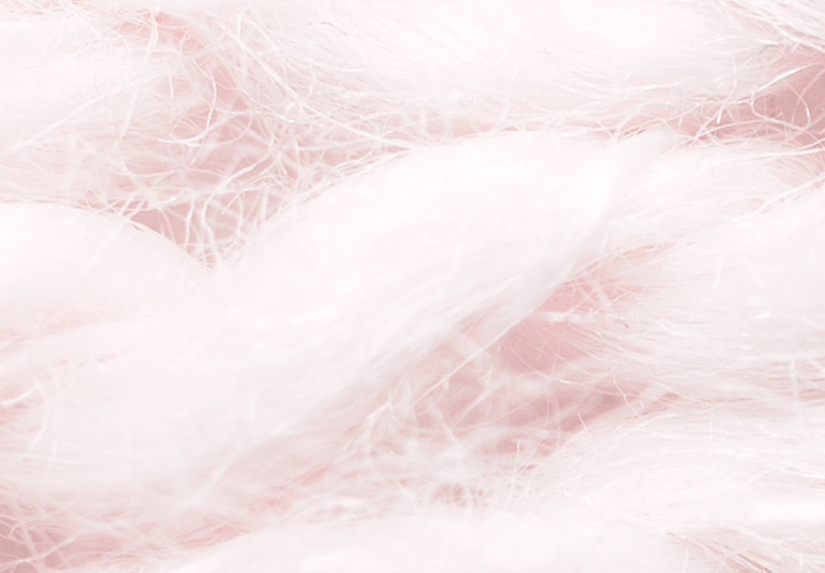 Poster Pastel Warmth - texture of pink woolen braid 124461 additionalImage 9