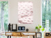 Poster Pastel Warmth - texture of pink woolen braid 124461 additionalThumb 17