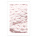 Poster Pastel Warmth - texture of pink woolen braid 124461 additionalThumb 19