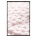 Poster Pastel Warmth - texture of pink woolen braid 124461 additionalThumb 18