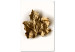 Canvas Dry maple leaf - minimalistic plant motif on a beige background 124961