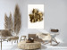 Canvas Dry maple leaf - minimalistic plant motif on a beige background 124961 additionalThumb 3