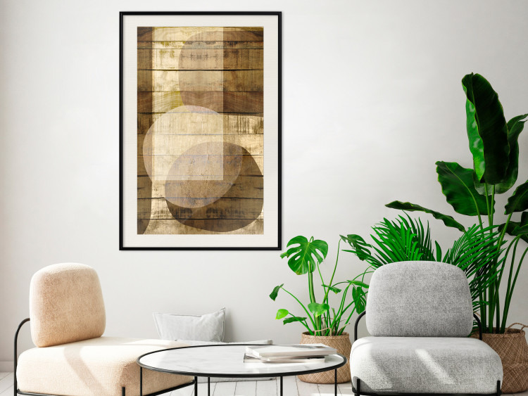 Wall Poster Golden Chocolate - abstraction made of brown wooden planks 125261 additionalImage 22